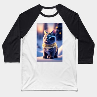 Small Robotic British Shorthair Baseball T-Shirt